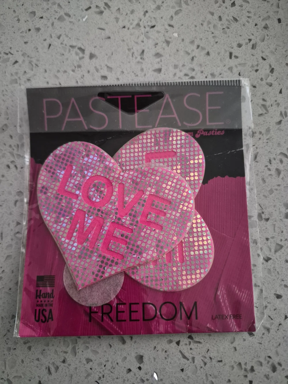 Pink Heart 'LOVE ME' Sequin Pasties by